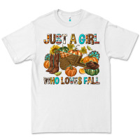 White Just a Girl Who Loves Fall Premium Tee - texasbilliewilder