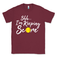 Burgundy Scorekeeper Softball Team Scorebook Keeper Raglan Baseball Classic Tee - longCreatives