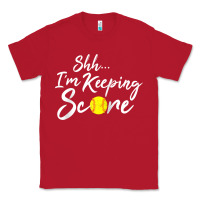 Red Scorekeeper Softball Team Scorebook Keeper Raglan Baseball Classic Tee - longCreatives