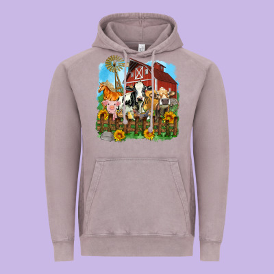 Farm Life Olivia Vintage Hoodie Designed By Oliviacreatesart