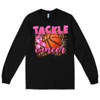 Black Tackle Cancer Basketball Long Sleeve Tee - FaDigitalArtStudio