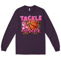 Plum Tackle Cancer Basketball Long Sleeve Tee - FaDigitalArtStudio
