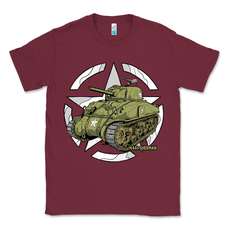Sherman M4a1 Wwii Army Tank History Vintage Classic Tee by longCreatives | Teevron