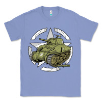 Colony Blue Sherman M4A1 WWII Army Tank History Vintage Classic Tee - longCreatives