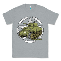 Heather Grey Sherman M4A1 WWII Army Tank History Vintage Classic Tee - longCreatives