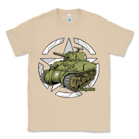 Mushroom Sherman M4A1 WWII Army Tank History Vintage Classic Tee - longCreatives