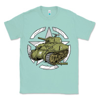 Seafoam Sherman M4A1 WWII Army Tank History Vintage Classic Tee - longCreatives