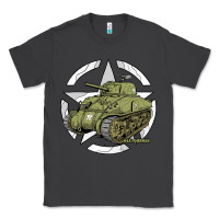 Smoke Sherman M4A1 WWII Army Tank History Vintage Classic Tee - longCreatives