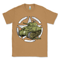 Toasted Coconut Sherman M4A1 WWII Army Tank History Vintage Classic Tee - longCreatives