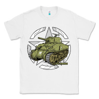 White Sherman M4A1 WWII Army Tank History Vintage Classic Tee - longCreatives