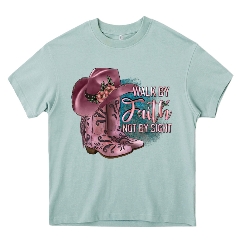 Walk By Faith Not By Sight Heavy Core Tee by JahusDesignShop | Teevron