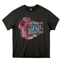 Asphalt Walk By Faith Not By Sight Heavy Core Tee - JahusDesignShop