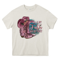 Cream Walk By Faith Not By Sight Heavy Core Tee - JahusDesignShop