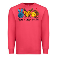 Cardinal peace love  softball Premium Sweatshirt - AdoDesignShop