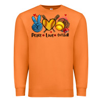 Carrot peace love  softball Premium Sweatshirt - AdoDesignShop