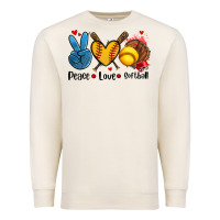 Sandshell peace love  softball Premium Sweatshirt - AdoDesignShop