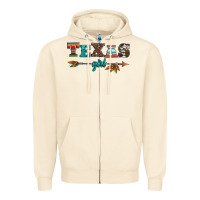 Sandshell texas girl serape turquoise leopard cowhide arrow Zipper Hoodie - Artiststas