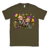 Army Green Mardi Gras Heifers Classic Tee - HowdyJamesFarm