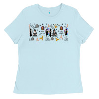 Baby Blue gothic girl and colorful girl Ladies Tee - TumblerDesignByShophia