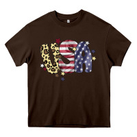 Chocolate Brown Usa America Heavy Core Tee - Bettercallsaul