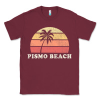 Burgundy Pismo Beach CA Vintage 70s Retro Throwback Design Classic Tee - longCreatives
