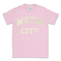 Bubblegum Pink Classic Motor City Detroit Varsity Classic Tee - longCreatives