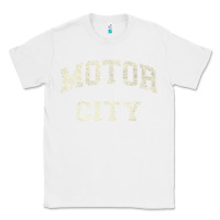 White Classic Motor City Detroit Varsity Classic Tee - longCreatives