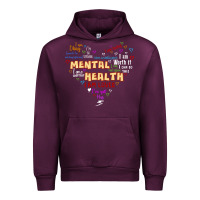 Mauve Wine mental health matters Urban Hoodie - JahusDesignShop
