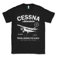 Black cessna distressed Classic Tee - longCreatives