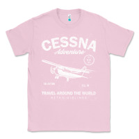 Bubblegum Pink cessna distressed Classic Tee - longCreatives
