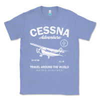 Colony Blue cessna distressed Classic Tee - longCreatives