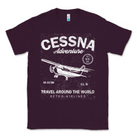 Plum cessna distressed Classic Tee - longCreatives