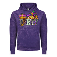 Cloud Purple mardi gras  party olivia Vintage Hoodie - OliviaCreatesArt