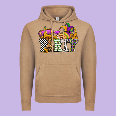 Mardi Gras  Party Olivia Vintage Hoodie Designed By Oliviacreatesart
