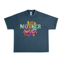 Midnight Navy Mother hustler lightning bolt mother's day Urban Heavy Tee - HowdyJamesFarm