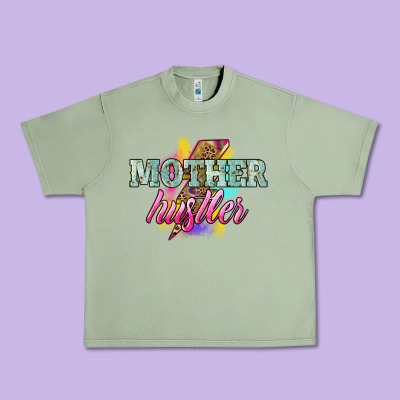 Mother Hustler Lightning Bolt Mother's Day Urban Heavy Tee Designed By Howdyjamesfarm