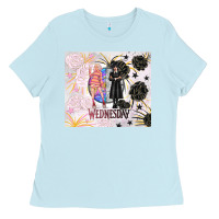 Baby Blue gothic girl and colorful girl best friends with ro Ladies Tee - TumblerDesignByShophia