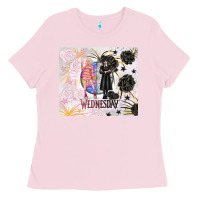 Bubblegum Pink gothic girl and colorful girl best friends with ro Ladies Tee - TumblerDesignByShophia