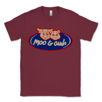 Burgundy Moo and Oink Chicago Classic Tee - longCreatives