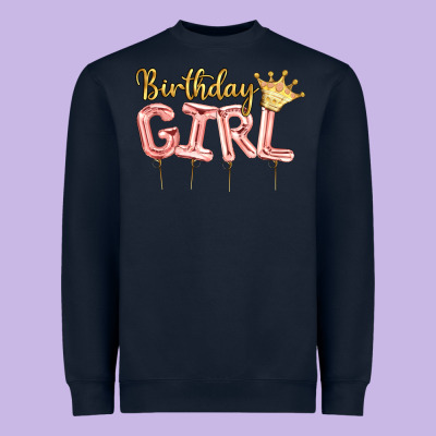 Birthday Girl Balloon Heavyweight Sweatshirt Designed By Artiststas