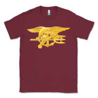 Burgundy Navy Seals badge Classic Tee - longCreatives