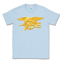 Dusty Blue Navy Seals badge Classic Tee - longCreatives