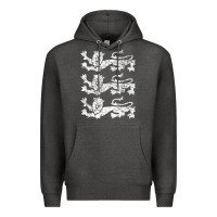 Charcoal Heather Retro Three England Lions Vintage Souvenir Premium Hoodie - longCreatives