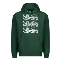 Sports Green Retro Three England Lions Vintage Souvenir Premium Hoodie - longCreatives
