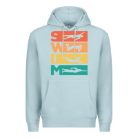 Blue Mist Retro Vintage Swimming Gift For Swimmers Premium Hoodie - longCreatives