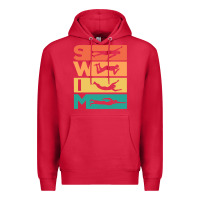Cardinal Retro Vintage Swimming Gift For Swimmers Premium Hoodie - longCreatives