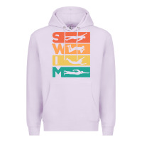 Lilac Retro Vintage Swimming Gift For Swimmers Premium Hoodie - longCreatives