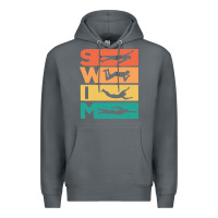 Rock Retro Vintage Swimming Gift For Swimmers Premium Hoodie - longCreatives