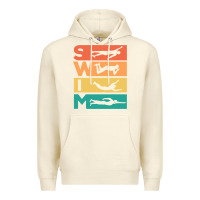 Sandshell Retro Vintage Swimming Gift For Swimmers Premium Hoodie - longCreatives