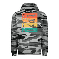 Slate Camo Retro Vintage Swimming Gift For Swimmers Premium Hoodie - longCreatives